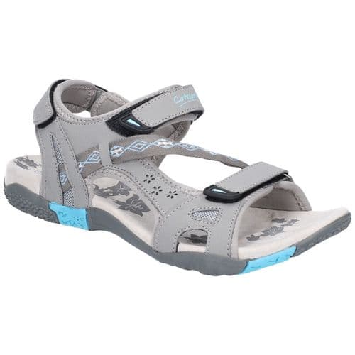 Cotswold Whichford Sandal Ladies Summer Grey/Light Blue